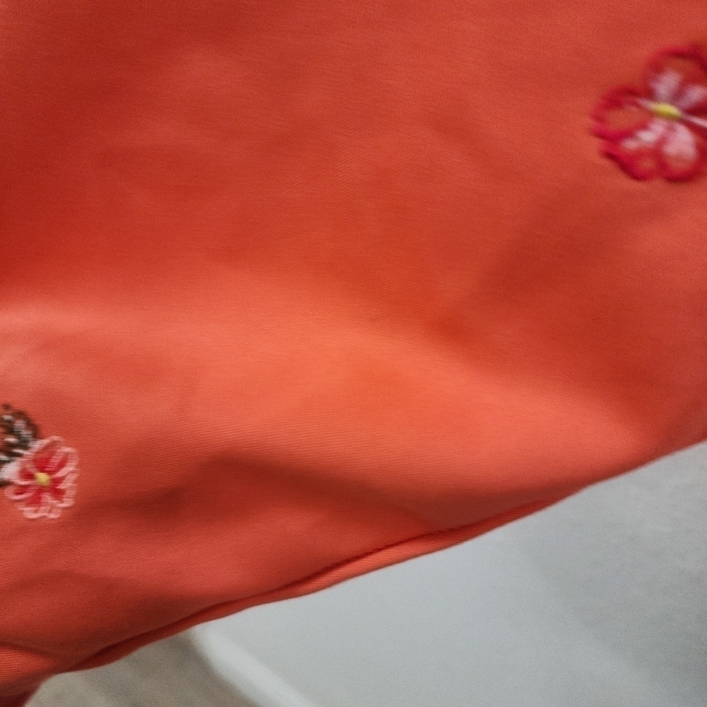 Koret Jacket Women Medium Zip Floral Coral Peach. - Picture 5 of 14